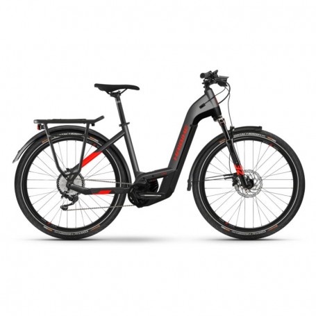 Haibike Trekking 9 i625Wh LowStep 2021 E-Bike anthracite red frame size 50cm