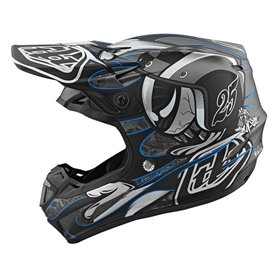 Troy Lee Designs SE4 ECE Composite Helm Eyeball schwarz silber Größe L (58-59cm)