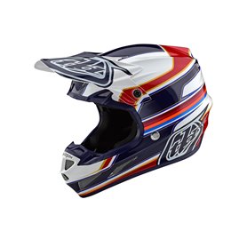 Troy Lee Designs SE4 ECE Composite Helm Speed weiß rot Größe S (55-56cm)