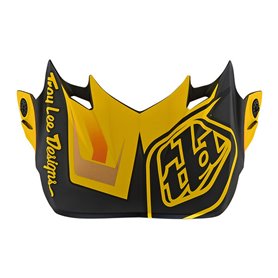 Troy Lee Designs D4 (CF) Helmvisier Slash schwarz gelb