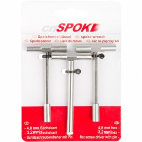 Bike Spoke Wrench Set Spoke Wrench 3.2 +4.8 + Slit