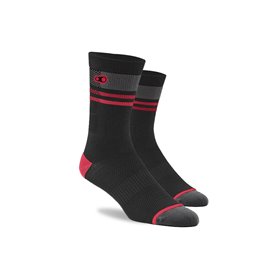 Crankbrothers Icon Socken schwarz rot grau Größe L/XL | 43-50 (EU)