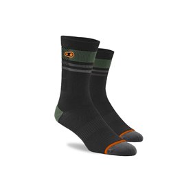 Crankbrothers Icon Socken schwarz orange grün Größe S/M | 37-42 (EU)