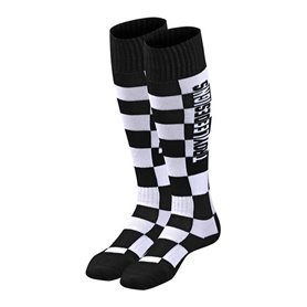 Troy Lee Designs GP MX Coolmax Thick Socken Checkers schwarz Größe S/M (6-9)