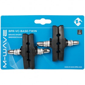 M-Wave Bremsschuhe BPR-VC-Base-Twin V-Bremse 70mm 2 Paar symmetrisch schwarz