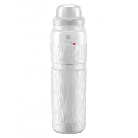ELITE, Trinkflasche mit Schutzkappe, FLY MTB TEX transparent, 950 ml 