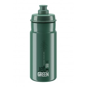 ELITE, Trinkflasche, JET GREEN dunkelgrün, weisses Logo, 550ml (Biokunststoff)