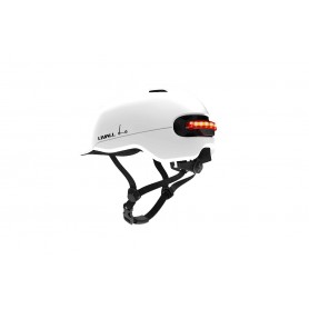 Livall, Helm, C20, weiß, Stadthelm mit Bremslicht und SOS-Alarm, Größe 54-58 cm