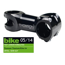 Thomson A-Head Stem Elite X4 black 1-1/8 inch x 0° x 60mm x 31.8mm handlebar clamp