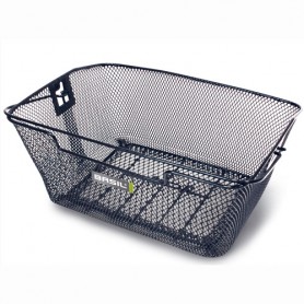 BASIL Rear Carrier-Basket CAPRI fine steel mesh, black
