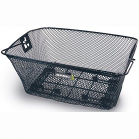 BASIL Rear Carrier-Basket COMO fine steel mesh, black