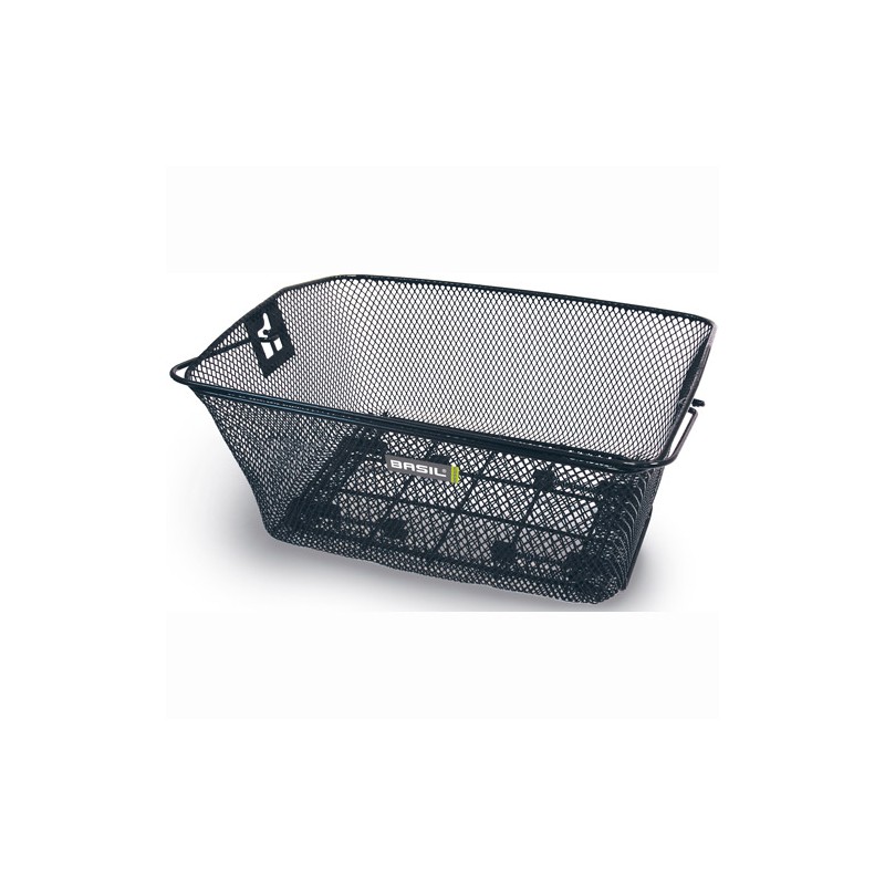BASIL Rear Carrier-Basket COMO fine steel mesh, black