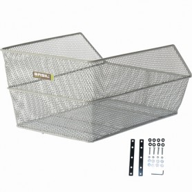 BASIL School/Bag Basket CENTO fine steel mesh, silver