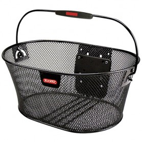 Rixen & Kaul Front Basket Oval KLICKfix fine steel mesh, black