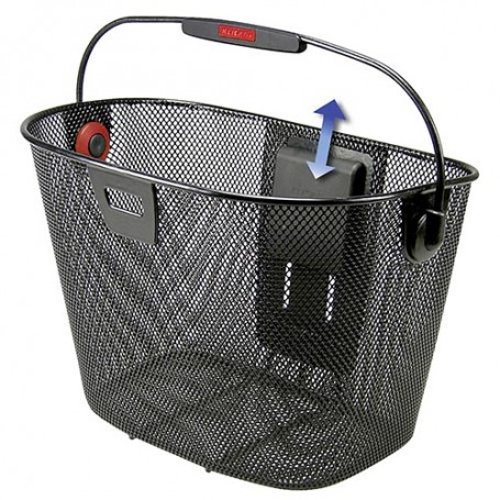 Rixen & Kaul Front basket KLICKfix UNILUX fine steel mesh, black