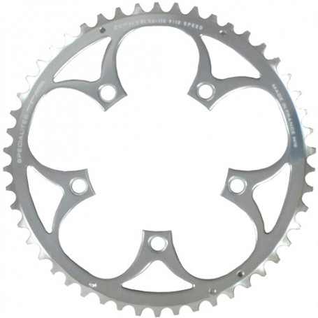 T.A. Chainring Zephyr 52 silver 110 outer 9/10 speed