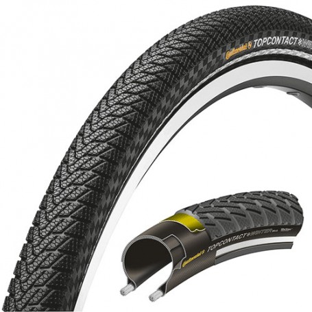 Continental TopContact Winter Premium Fahrrad Reifen | 28" | 700 x 37C | 37-622 | Falt, Reflex schwarz-skin