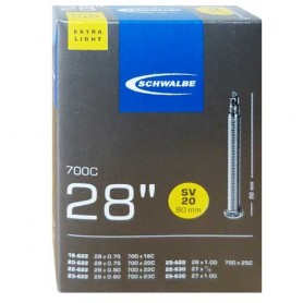 2x Schwalbe bicycle tube 18-23/622 SV20-80 Extra-Light