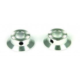 Sunringle End caps Front wheel Bl.Fl. & Charger EXPERT 9mm silver