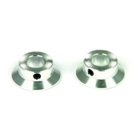 Sunringle End caps Front wheel Bl.Fl. & Charger EXPERT 9mm silver