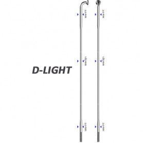 Sapim Spoke D-Light 90° silver 284mm Ø 2,0 x 1,65 x 2,0 / ALN
