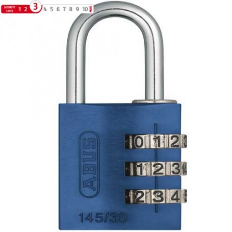 Abus Combination Lock 145/30 blue, Number Combination