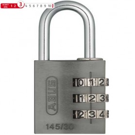 Abus Combination Lock 145/30 titanium, Number Combination