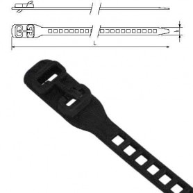 Elkubema Softy-Flexbinder Doppelkopf 7 x 260 mm schwarz 10 Stück