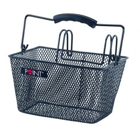 Children front basket handle bar assembling (to hook in), 23 x 16 x 13 cm, black