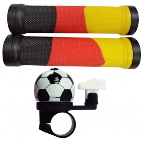 Handlebar grip Vise Colour, set inkl. bell Soccer