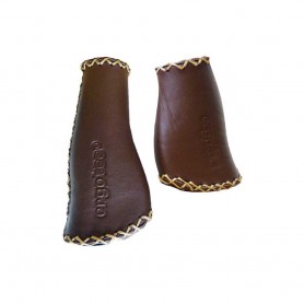 Ergotec grips Leather/Cork 135/92 brown /pair