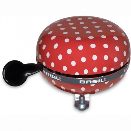 Basil Big Bell Polkadot Fahrrad-Glocke red white dots