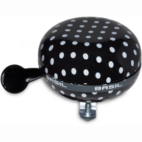 Basil Big Bell Polkadot Fahrrad-Glocke black white dots