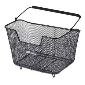 BASIL Basket Base M steel,mesh,black,medium