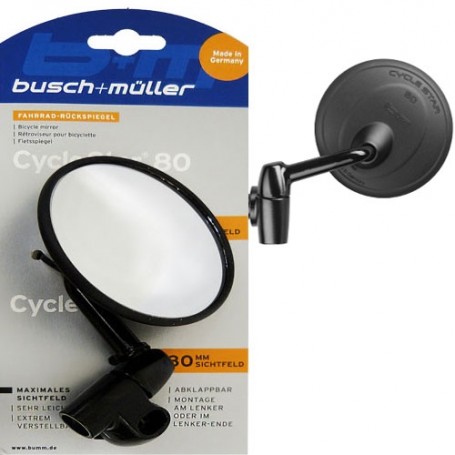 Busch + Müller Spiegel Cycle-Star 80 für E-Bikes anklappbar 17.2-22.0 mm
