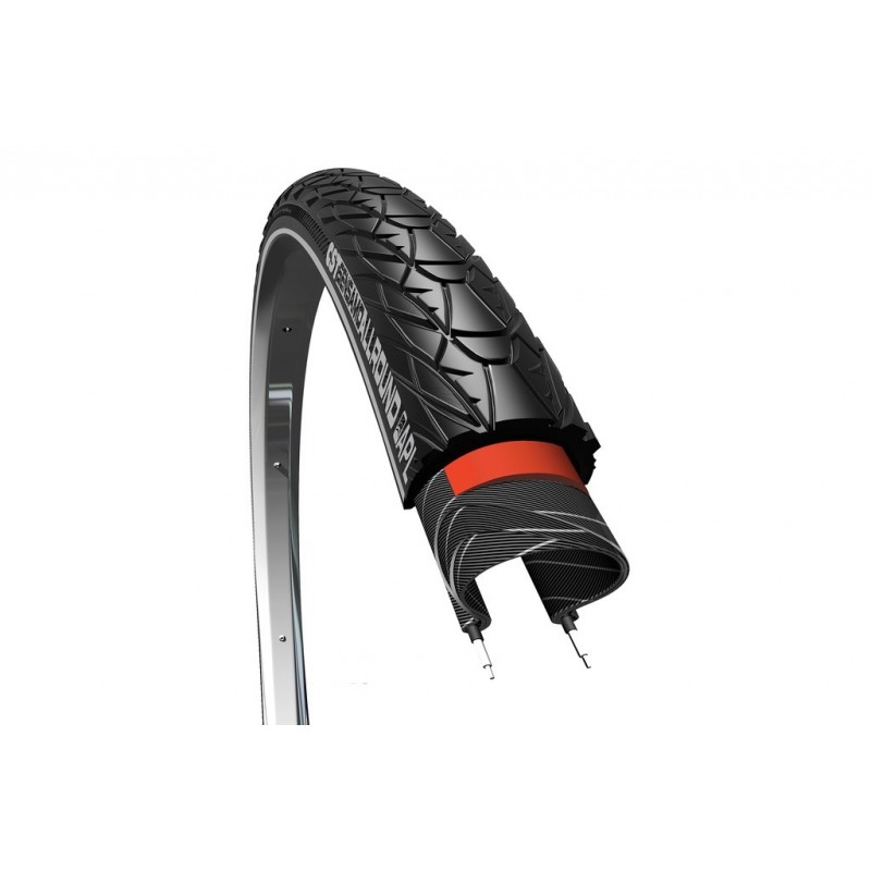 2x Michelin tire Protek 37-622 28 inch wire black reflecting 