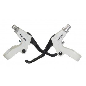XLC Brake lever BL-V01 2-finger pair white black