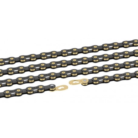 XLC Chain CC-C08 1/2 x 11/128 114 links 10-speed black gold