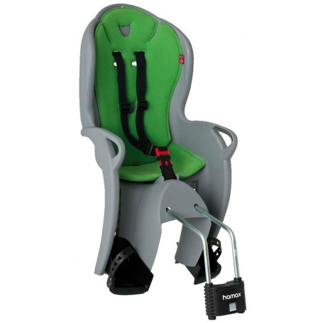 Hamax Kindersitz Kiss Befestigung Rahmenrohr grau grün