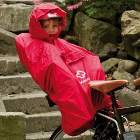Hamax Regenponcho für das Kind im Sitz rot