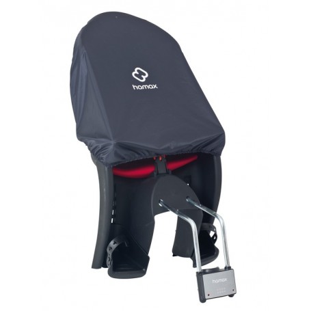 Hamax Regencover grau schützt den Hamax Kindersitz