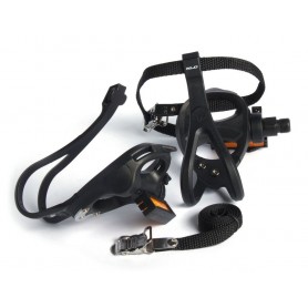 XLC Pedals PD-R01 Combi pedal with hooks and strap black