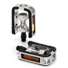 XLC Pedals PD-C01 City / Comfort pedal with rubber pad silver black
