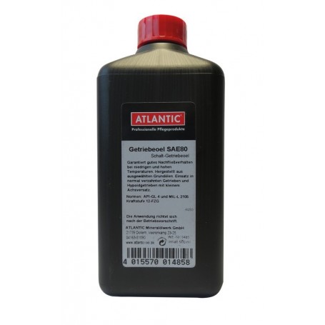 Atlantic gear oil SAE 80 500ml bottle 1485