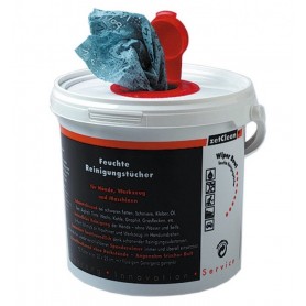 Wiper Bowl moist cleaning tissues dispenser bucket of 72 Polytex tissues