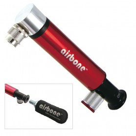 Airbone Mini pump ZT-724 Dual Co² AV 130mm incl. holder red