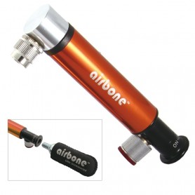 Airbone Mini pump ZT-724 Dual Co² AV 130mm incl. holder orange