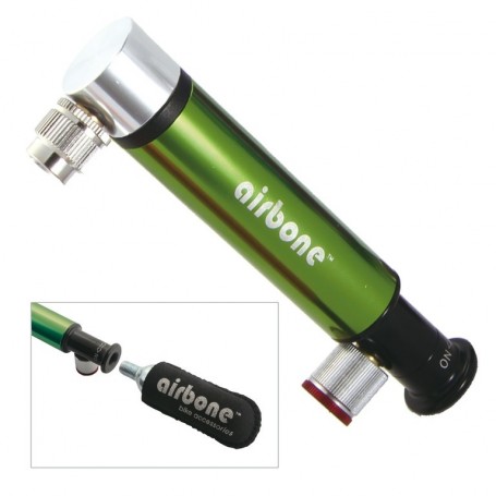 Airbone Mini pump ZT-724 Dual Co² AV 130mm incl. holder green