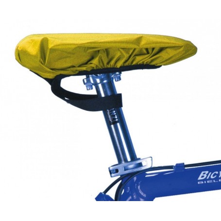 Rain protection cap for Bike saddles signal yellow