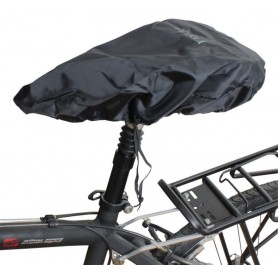 Sattel-Rain cover universal size black Polyester with drawcord